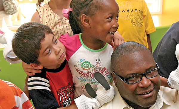 Pre-k kids with teacher